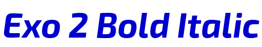 Exo 2 Bold Italic font
